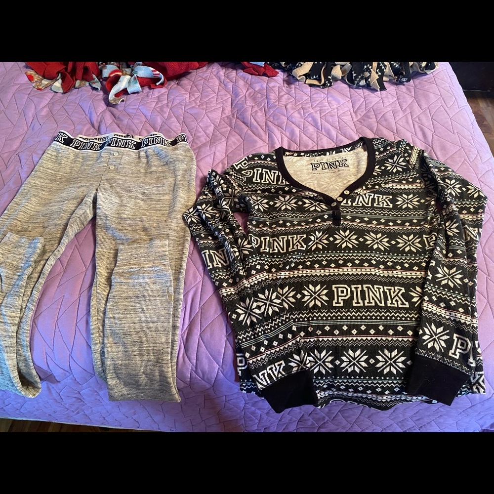 Victoria secret long John pajamas